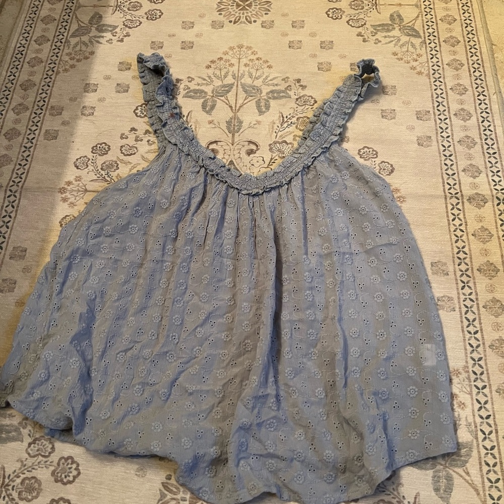 Blue Sleeveless Women's Top
